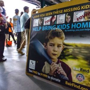 Minor league ballpark signs raise awareness on missing kids